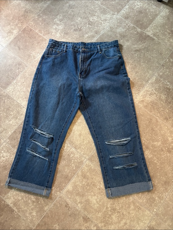 SHEIN Denim - SHEIN Blue High-Waist Denim Jeans